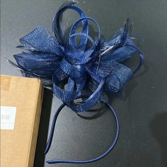Derby Hat for Women Fascinators Hat Elegant Mesh Feather Headband with Clip - Picture 1 of 12
